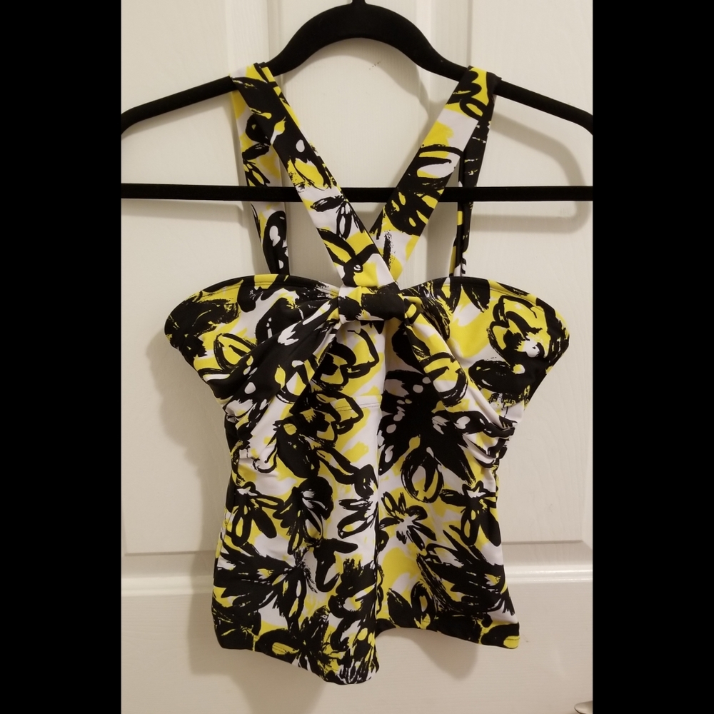 Black & Yellow Swim-Top